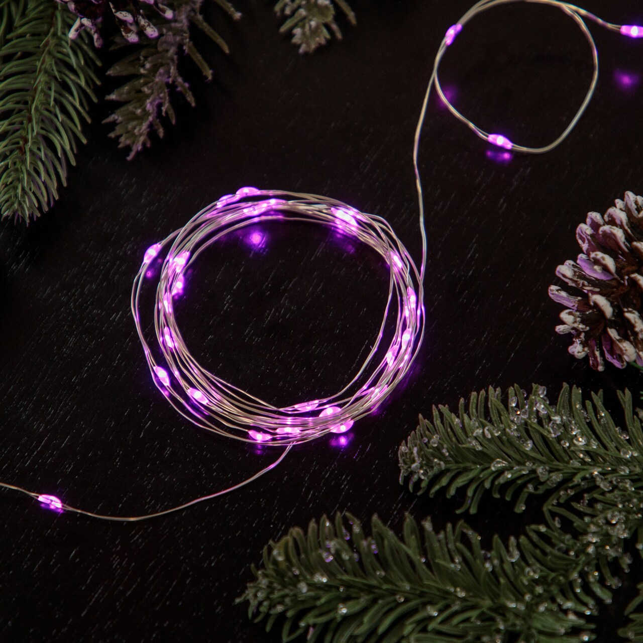 Northlight 100-Count Pink LED Micro Fairy Christmas Lights, 16ft Copper Wire